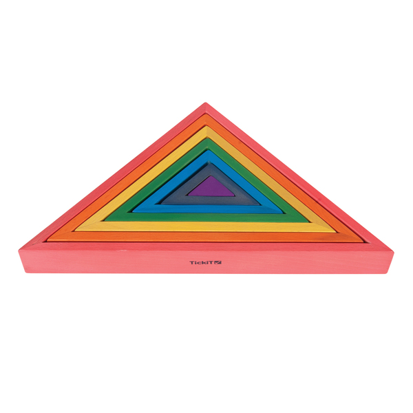 Tickit Wooden Rainbow Architect Triangles - Set of 7 73418